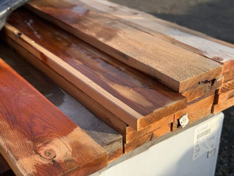 2X8 Western Red Cedar 1 Face – Fall Down Grade