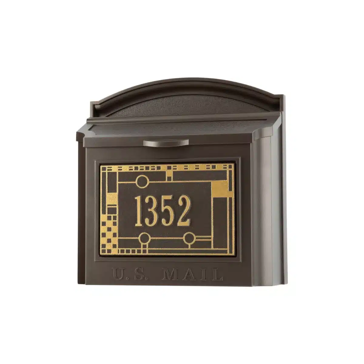 Whitehall Wall Mailbox With Frank Lloyd Wright Coonley Plaque Personalized - thumbnail 6