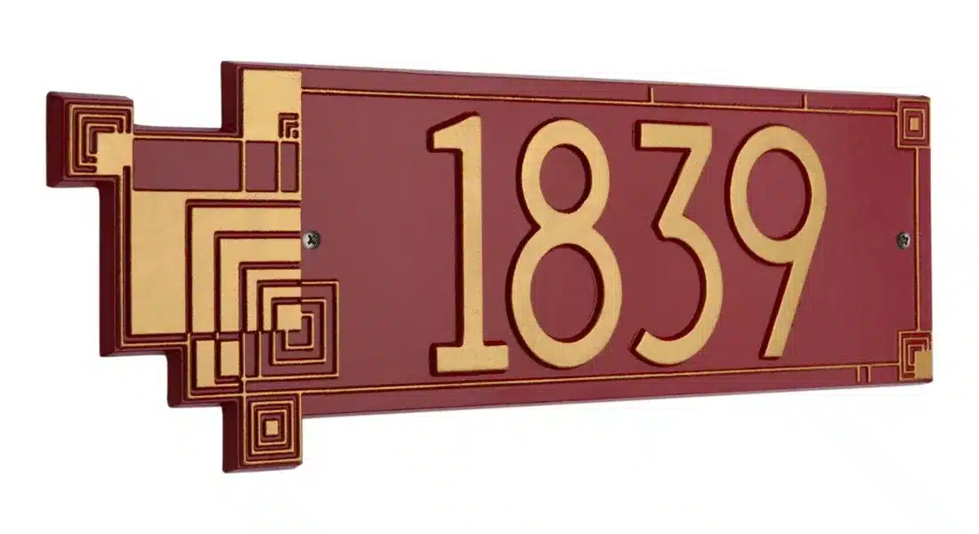 Whitehall Frank Lloyd Wright Cube Abstraction Modern Plaque, Standard 1-line - thumbnail 10