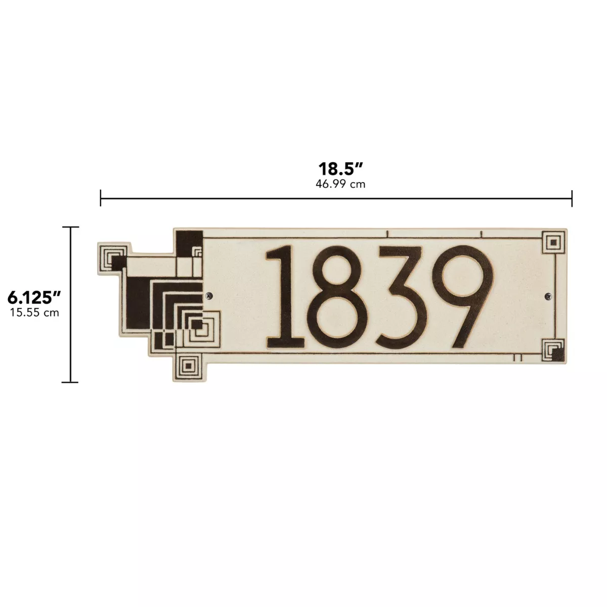 Whitehall Frank Lloyd Wright Cube Abstraction Modern Plaque, Standard 1-line - thumbnail 2