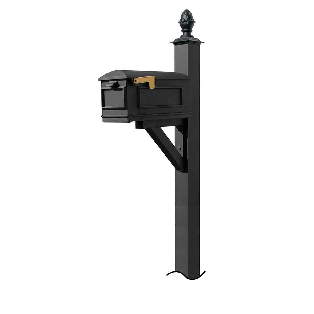 Westhaven System with Lewiston Mailbox (NO BASE) Pineapple Finial