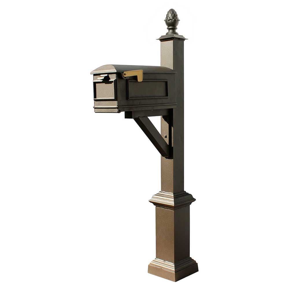 Westhaven System with Lewiston Mailbox, Square Base & Pineapple Finial - thumbnail 5