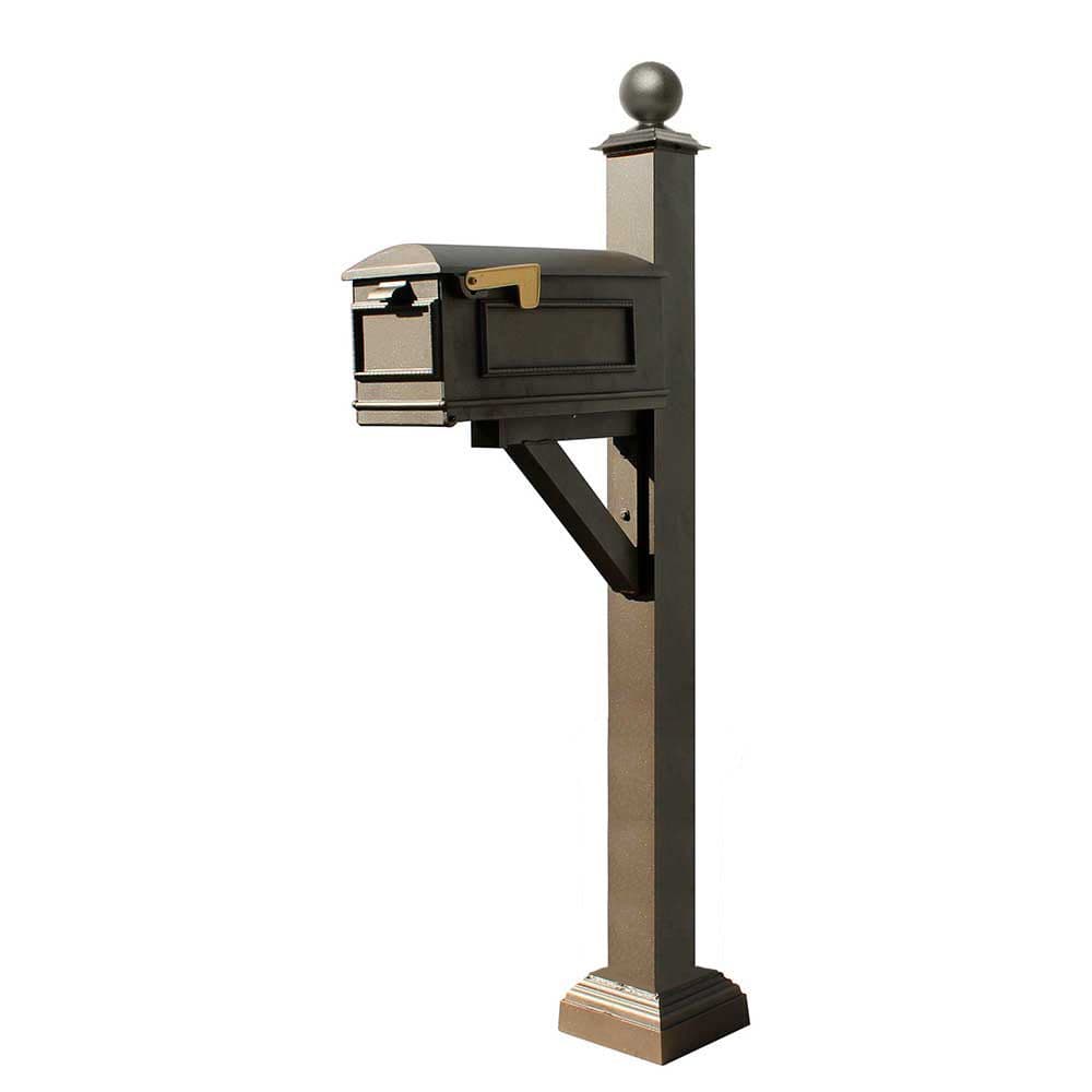 Westhaven System with Lewiston Mailbox, Square Collar & Large Ball Finial - thumbnail 5