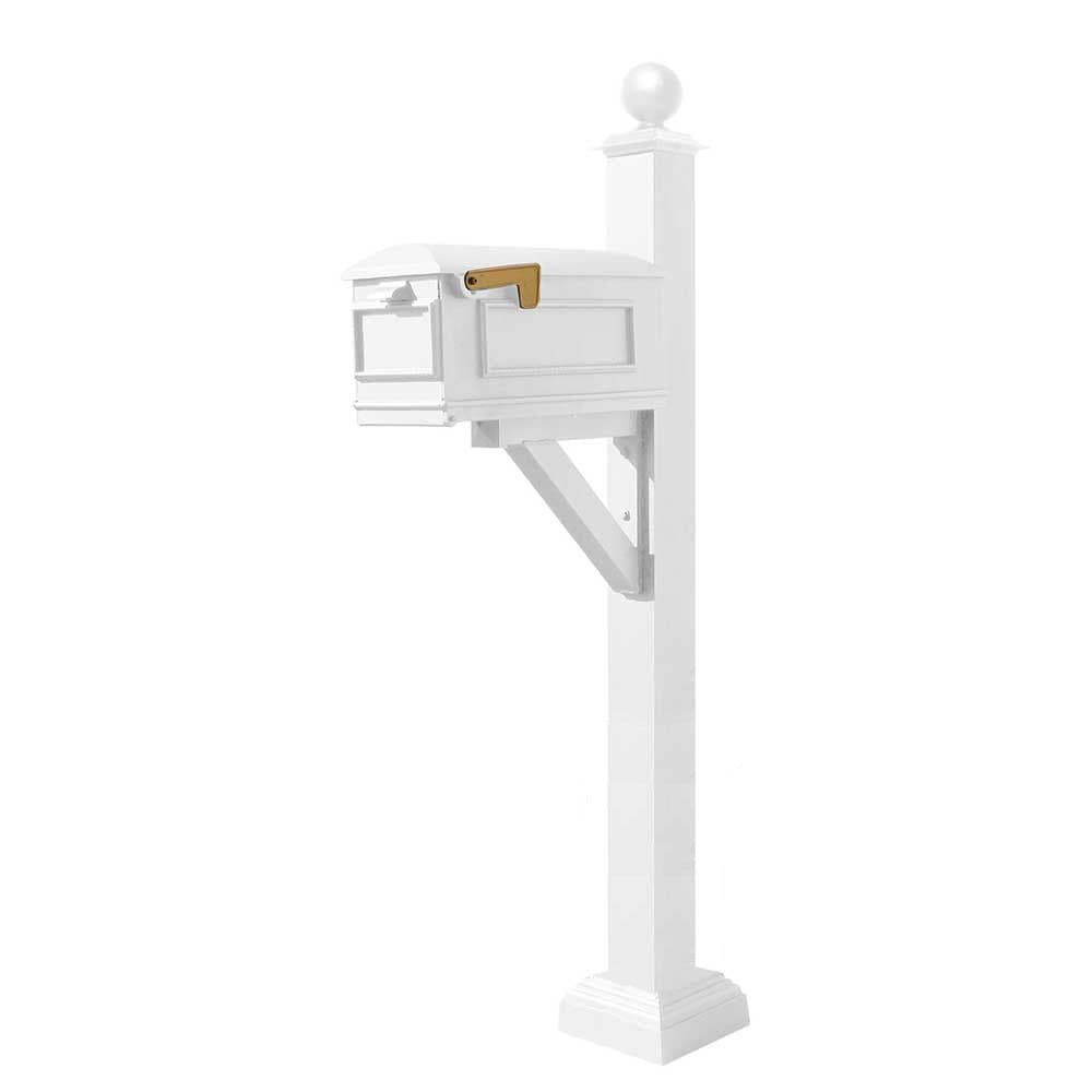 Westhaven System with Lewiston Mailbox, Square Collar & Large Ball Finial - thumbnail 4