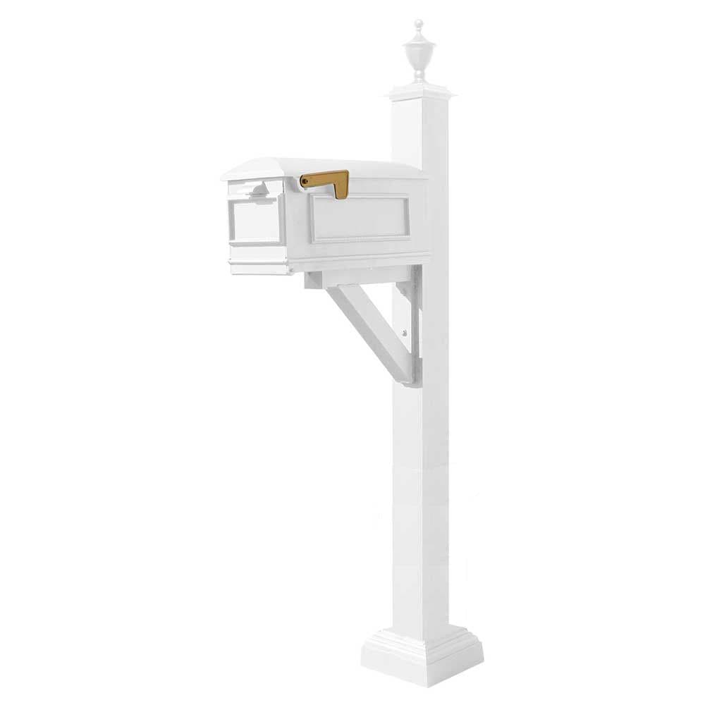 Westhaven System with Lewiston Mailbox, Square Collar & Urn Finial - thumbnail 4
