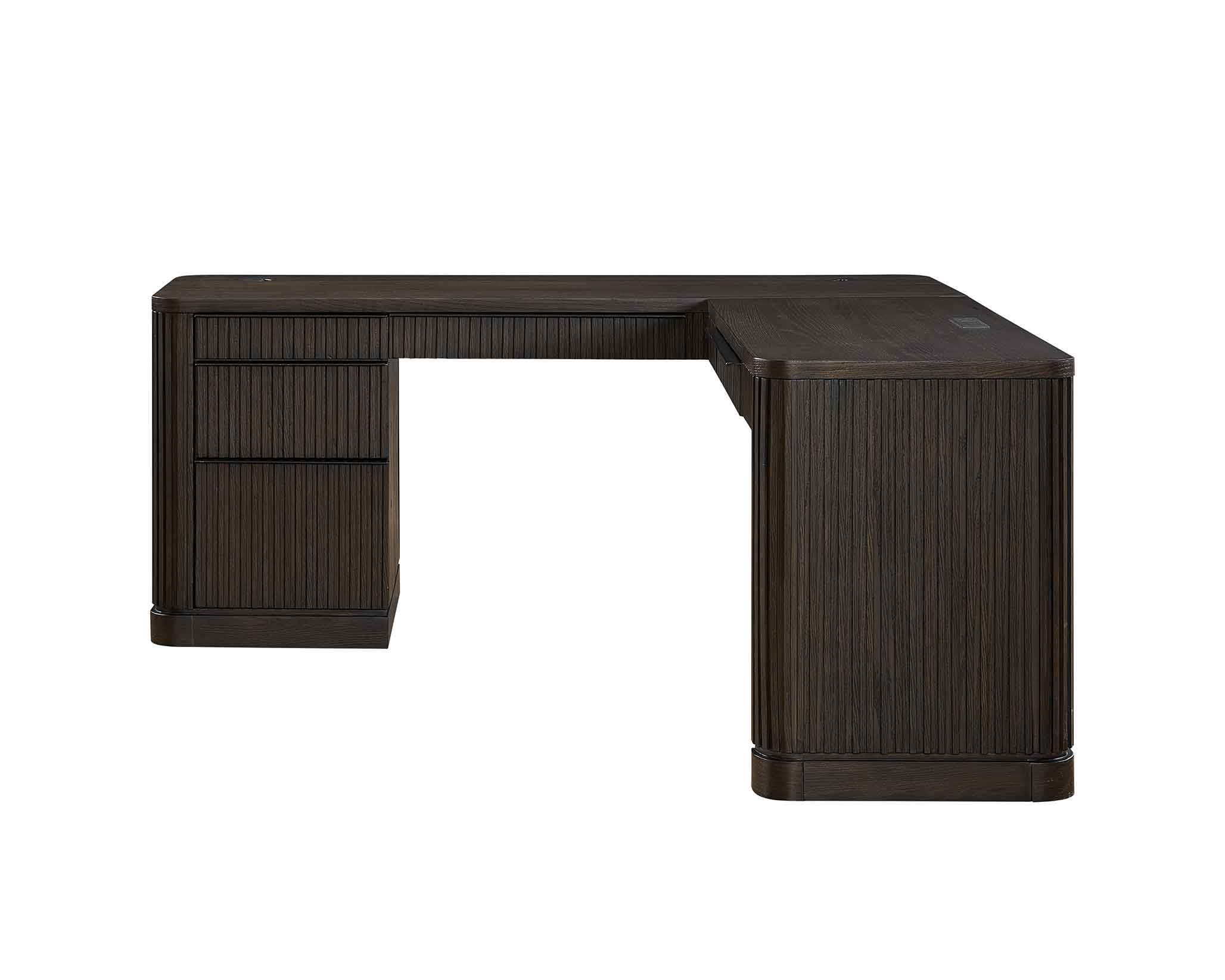 L-Shape Pedestal Desk with Open Return - thumbnail 3