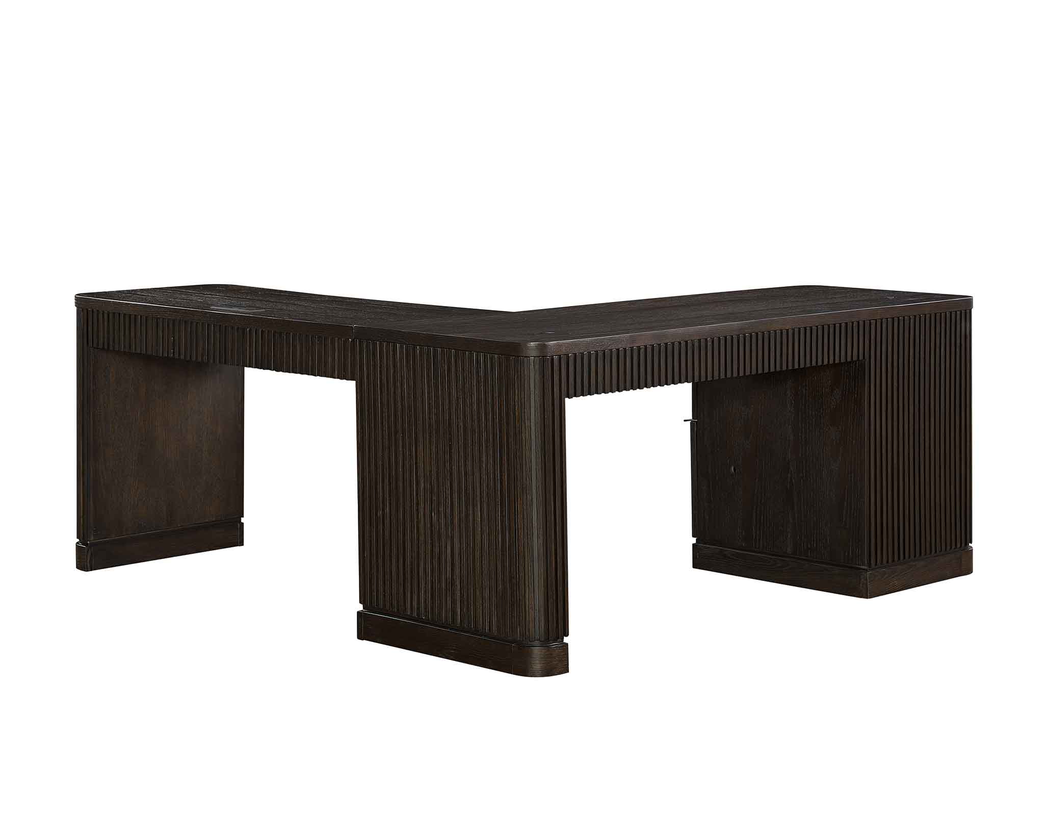 L-Shape Pedestal Desk with Open Return - thumbnail 4