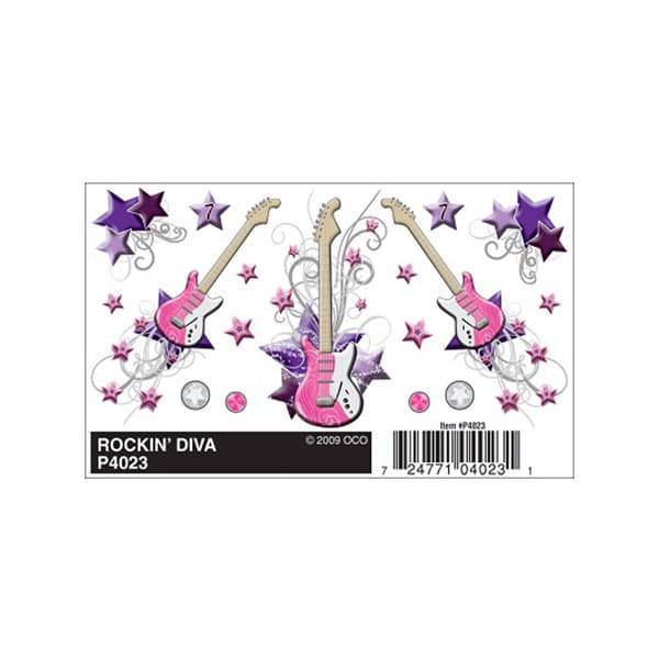 Rockin Diva PineCar® Dry Transfer Decals