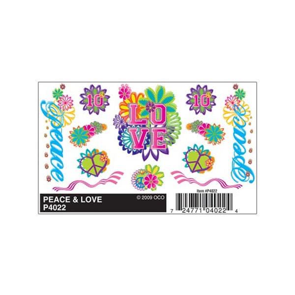 Peace &amp; Love PineCar® Dry Transfer Decals