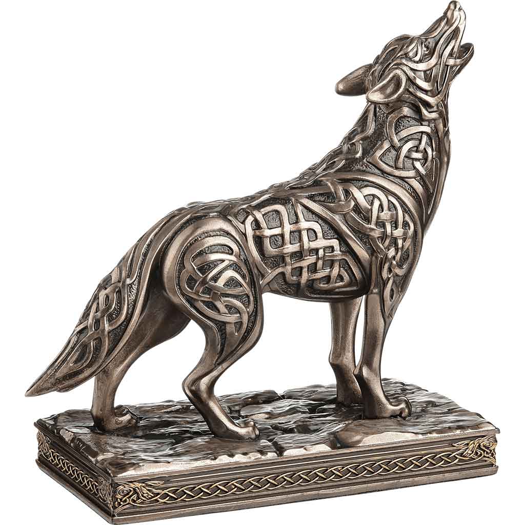Celtic Howling Wolf Statue - thumbnail 5