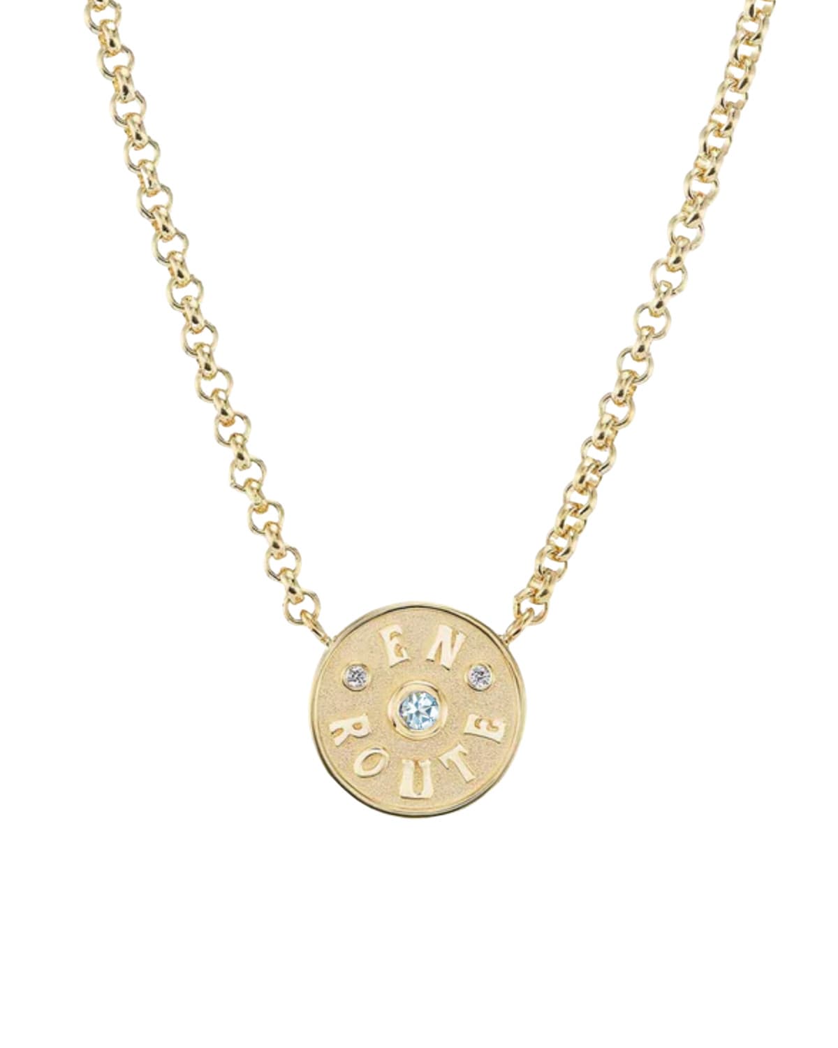 Petite En Route Necklace in Aquamarine