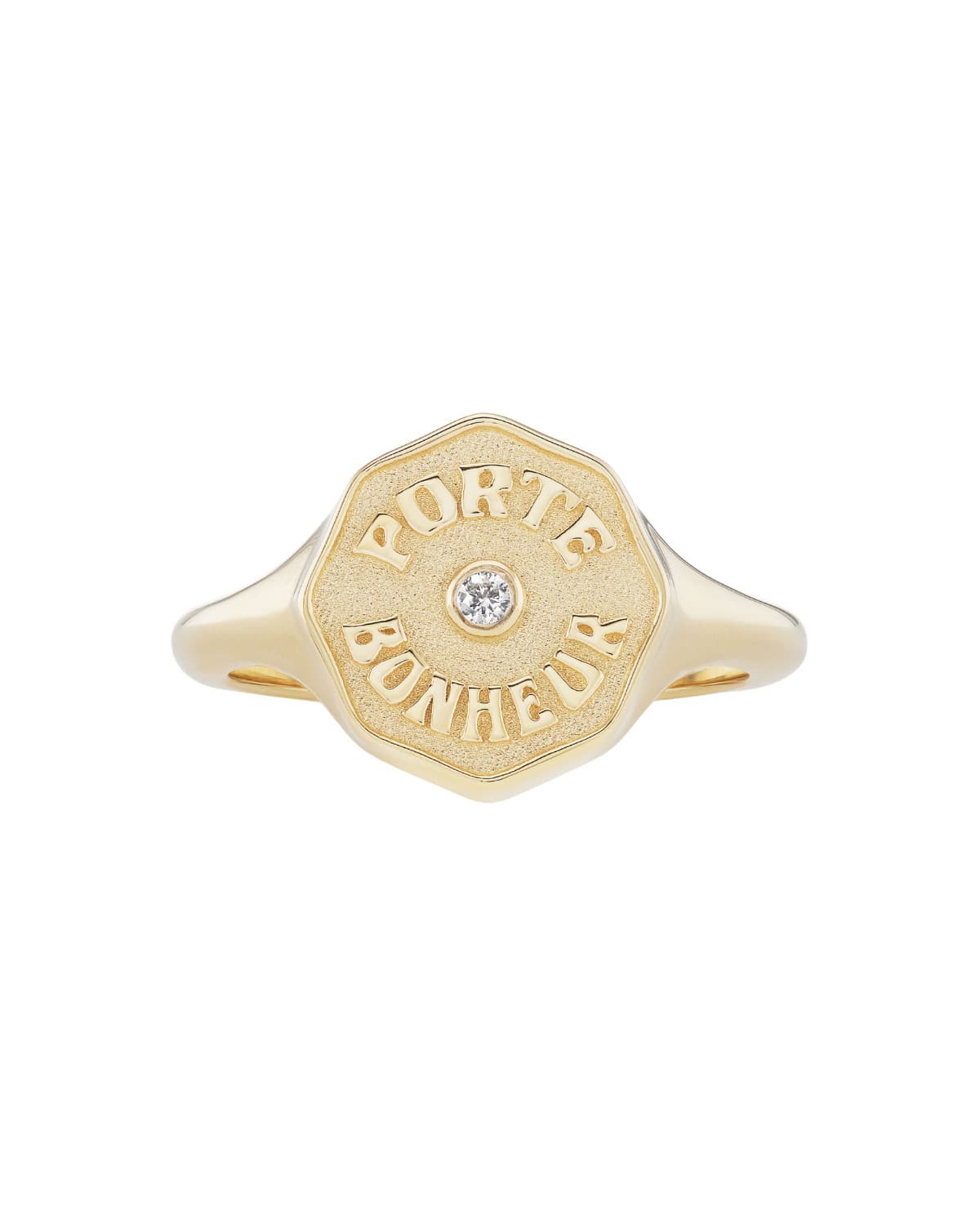 PB Diamond Signet Ring in Size 3.5