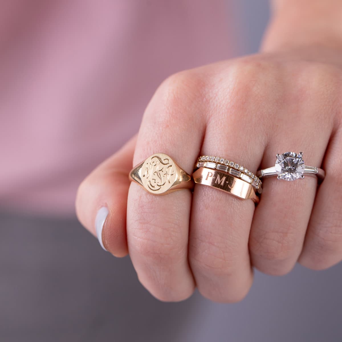 Bar-Set Diamond Baguette Eternity Band - thumbnail 2