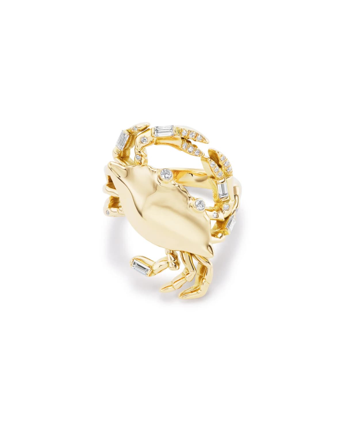 Cancer Zodiac Ring in 18K Yellow – Size 7