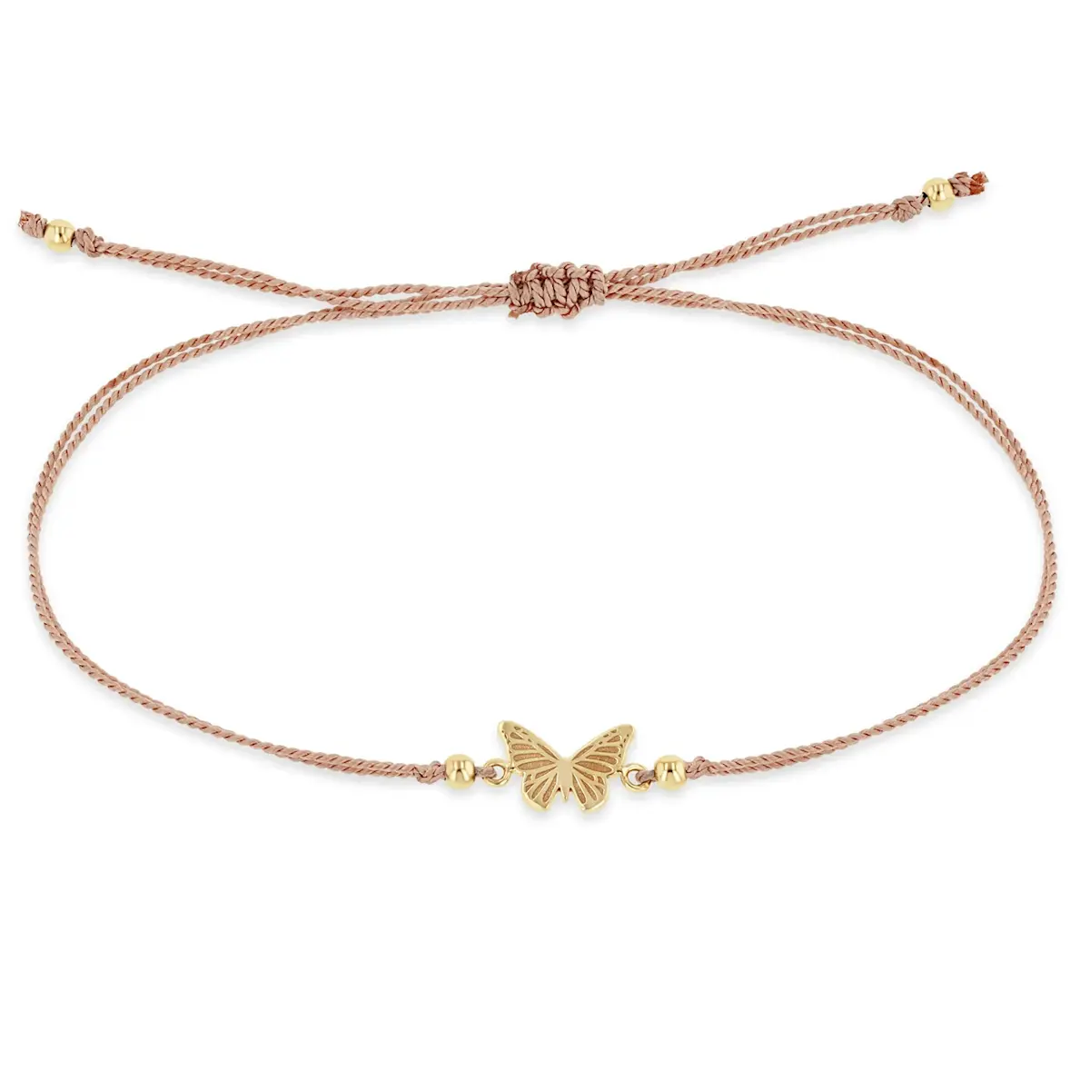 Midi Bitty Butterfly Cord Bracelet – Green