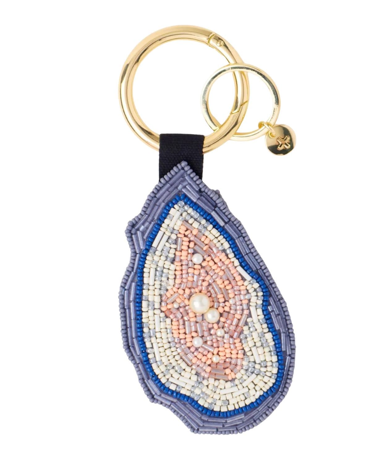 Oyster Beaded Bag Charm