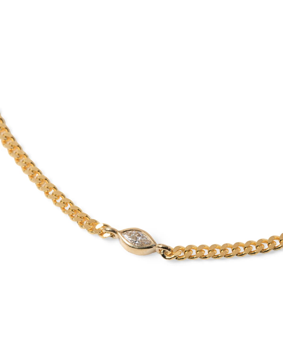 Marquise  Bezel Curb Chain Bracelet - thumbnail 3