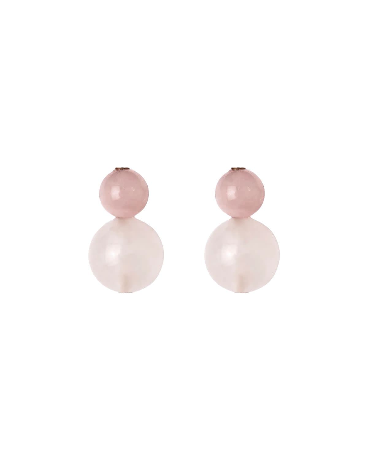 Cara Earrings in Rose Quartz