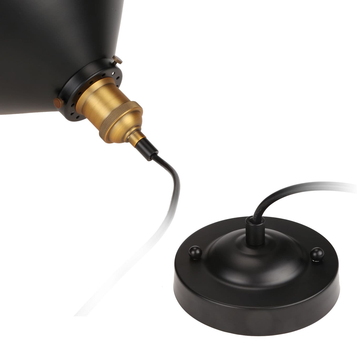 “Rustic” Black Industrial Pendant Light - thumbnail 3