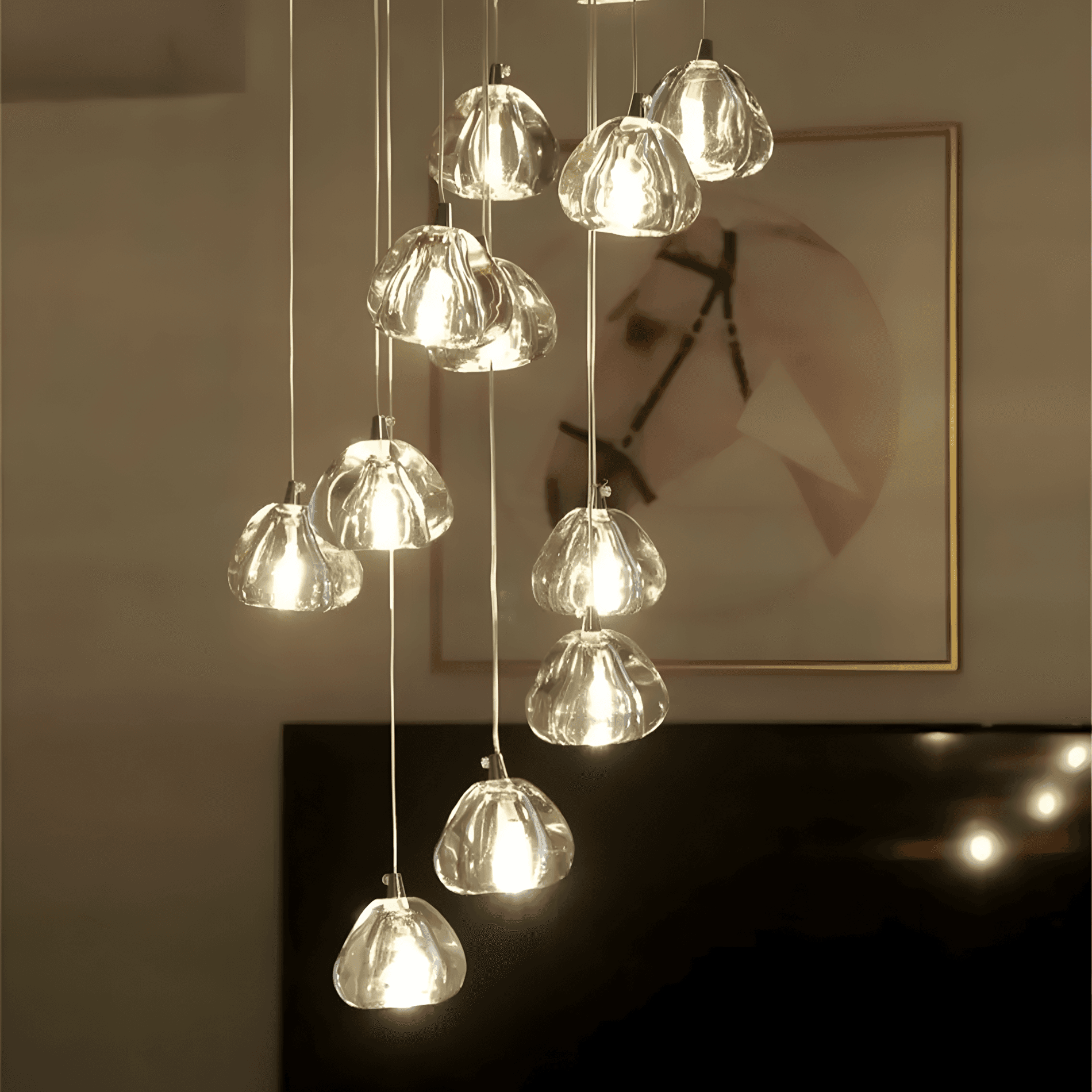 “Pendulous” 7-46 Light Glass Ball Fixture - thumbnail 7