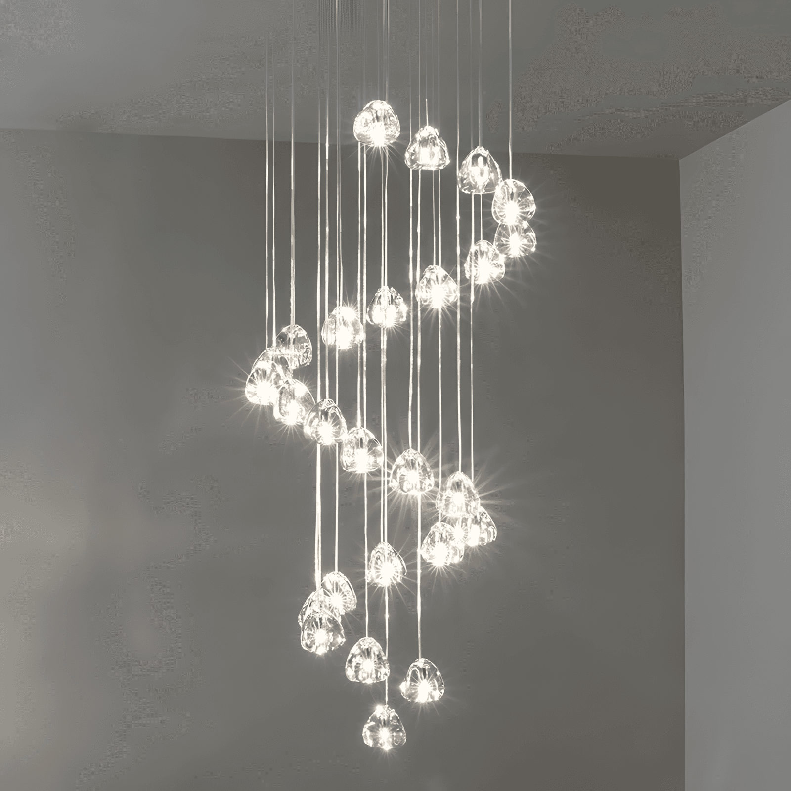 “Pendulous” 7-46 Light Glass Ball Fixture - thumbnail 4