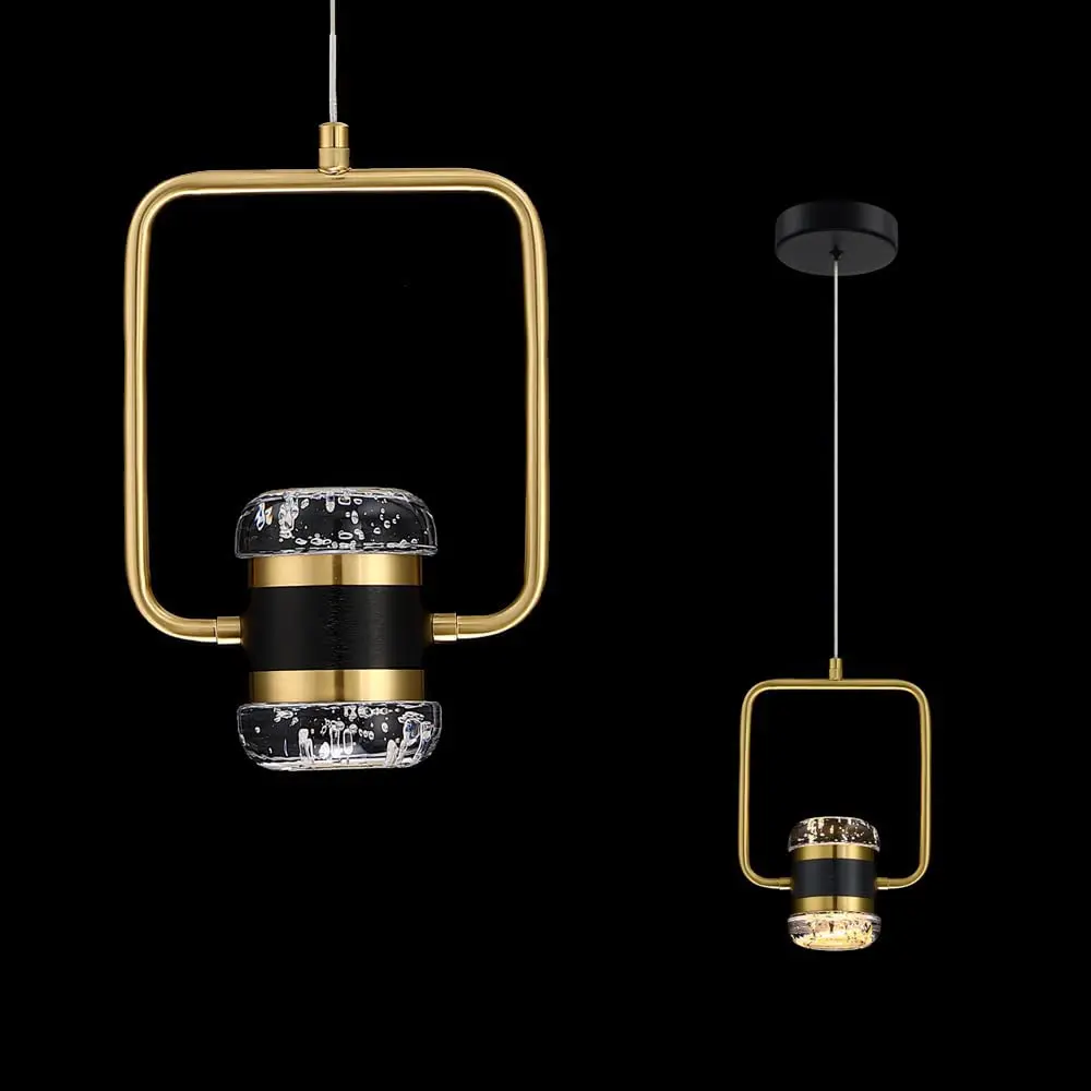 “Bell” Black and Gold Pendant Light
