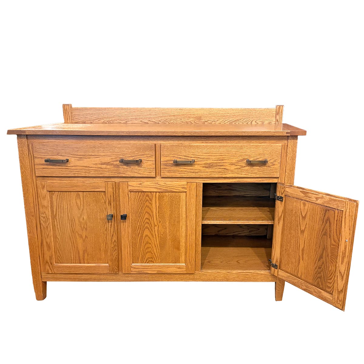 60” Mission Style Amish Handcrafted Storage Serving Cabinet - thumbnail 4