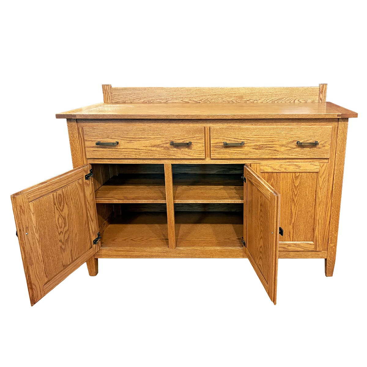 60” Mission Style Amish Handcrafted Storage Serving Cabinet - thumbnail 3
