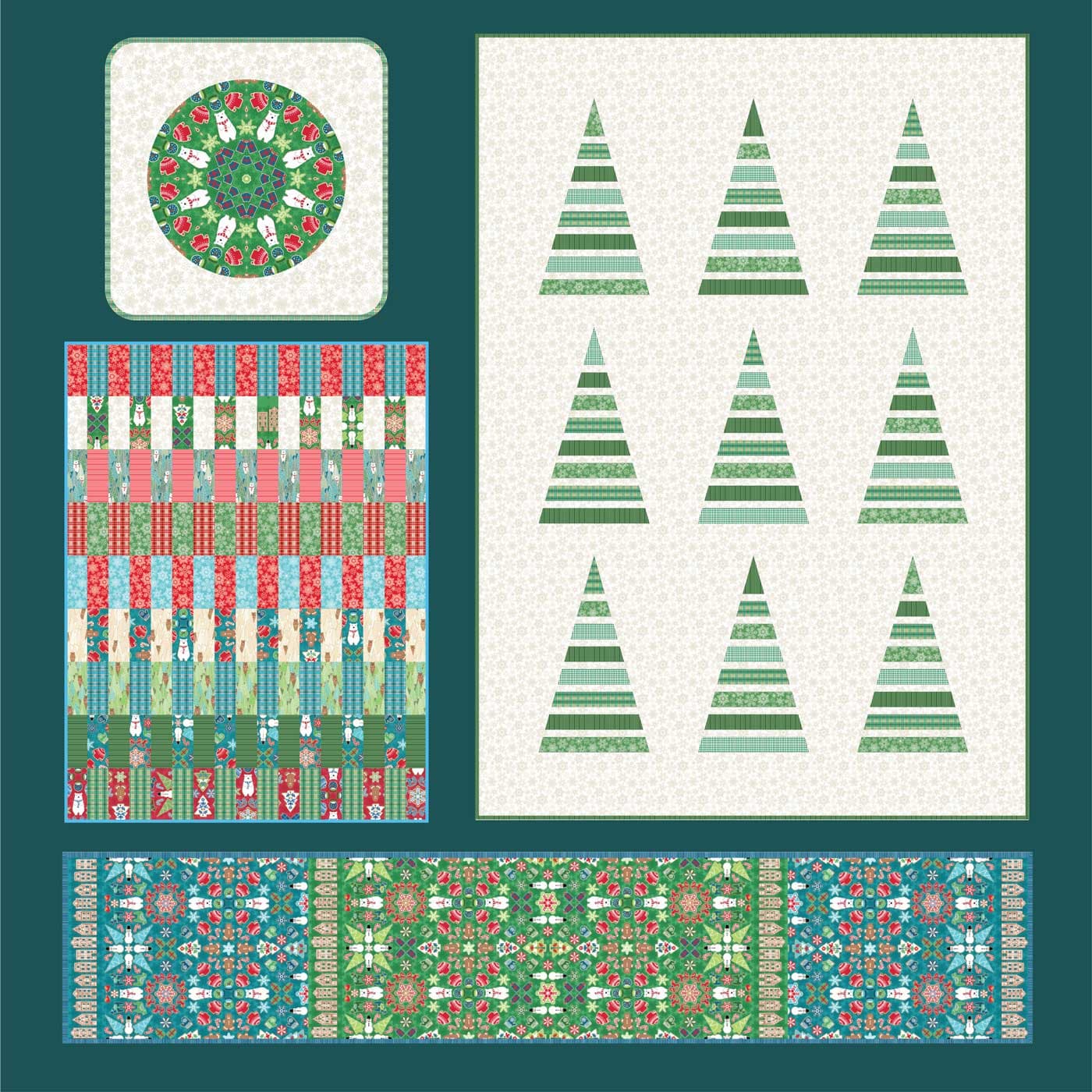 Gingerbread Lane mini-quiltalong pattern pack