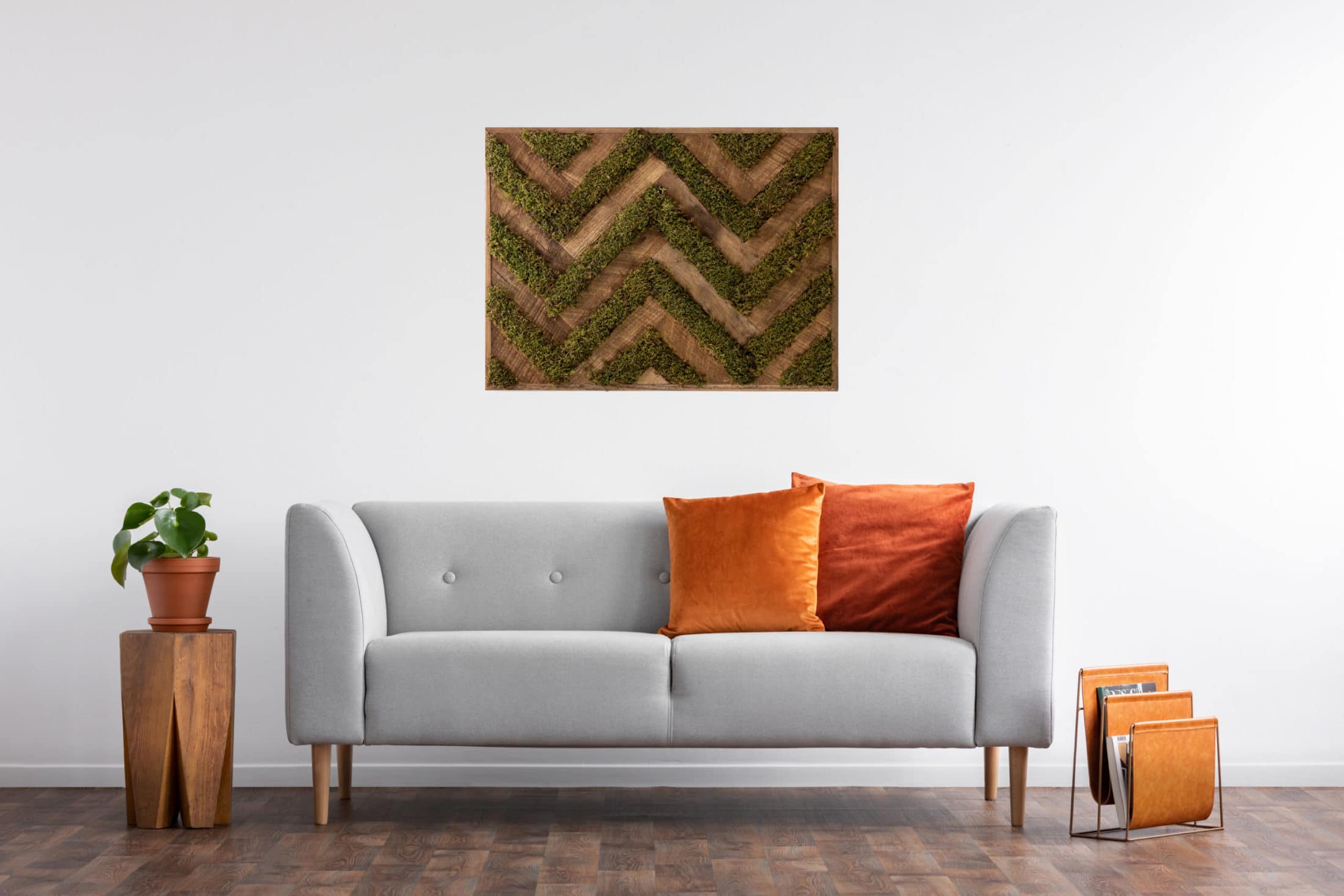 Zigzag Live Moss Wall Art - thumbnail 4