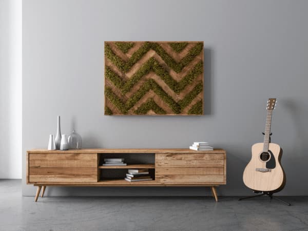 Zigzag Live Moss Wall Art - thumbnail 3