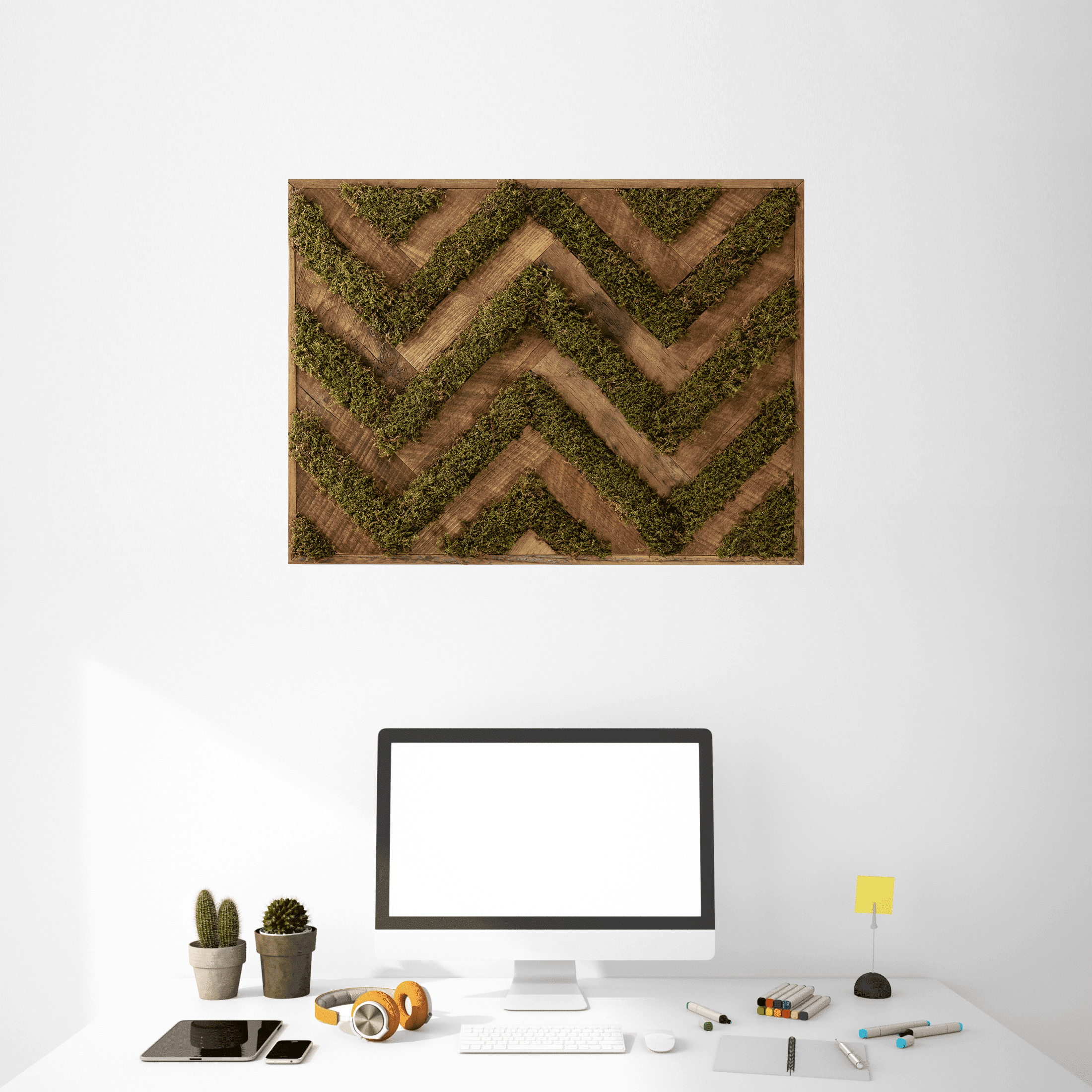 Zigzag Live Moss Wall Art - thumbnail 5