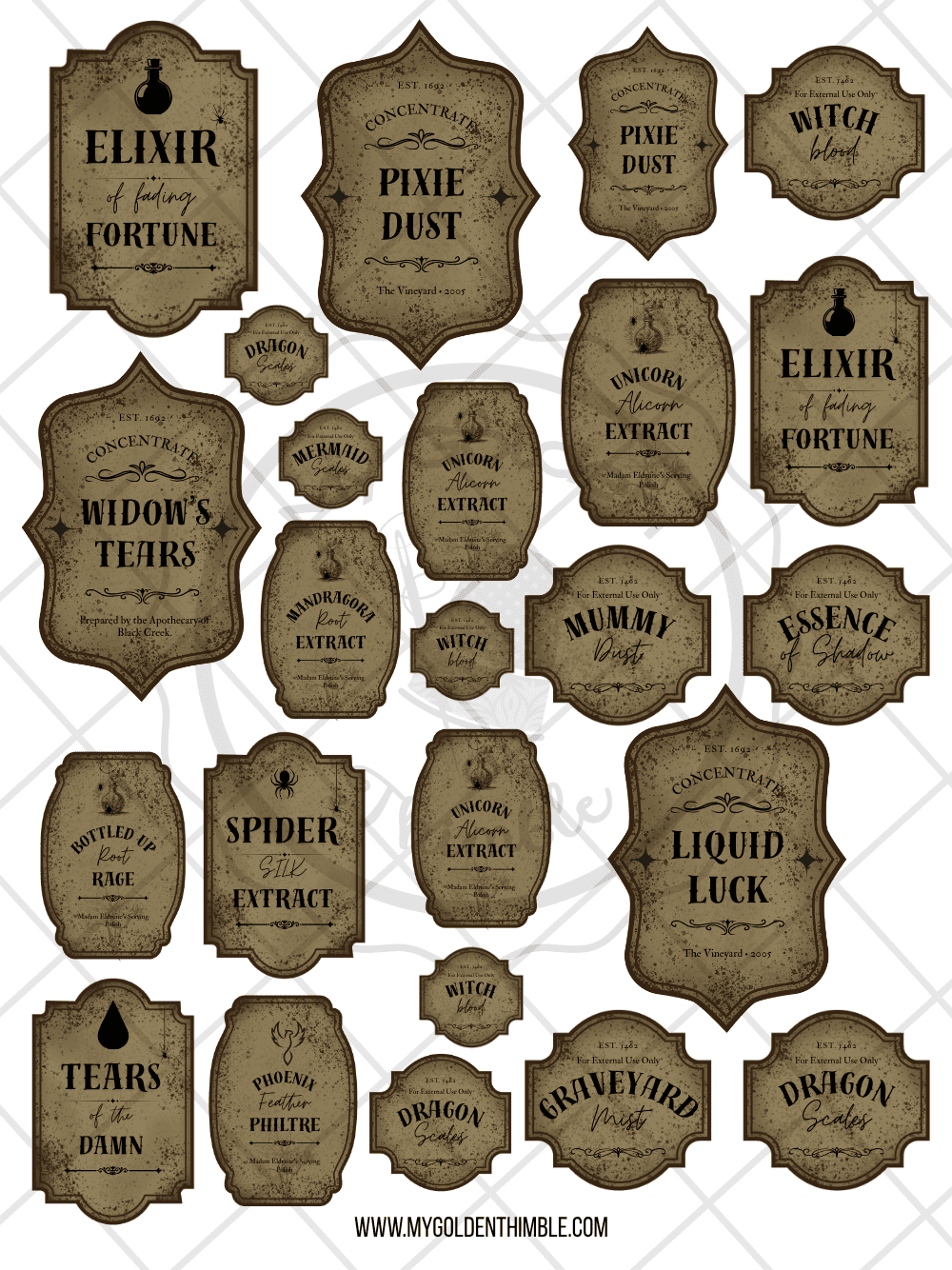 Magic Potion Printable Labels - thumbnail 4