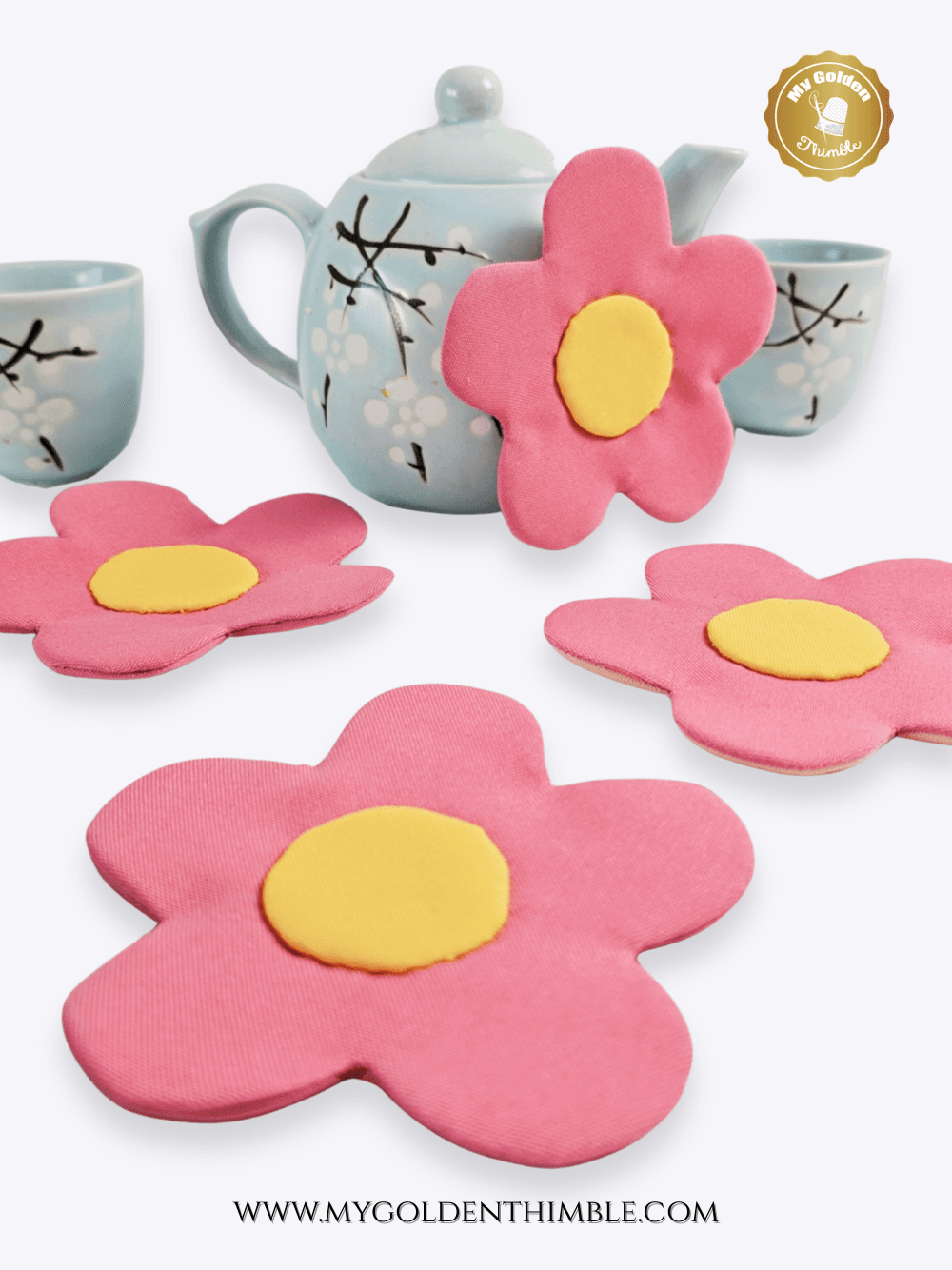 Flower Coasters Sewing Pattern