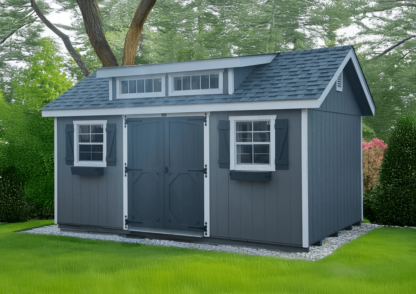 10 x 16 Garden Transom Dormer Shed
