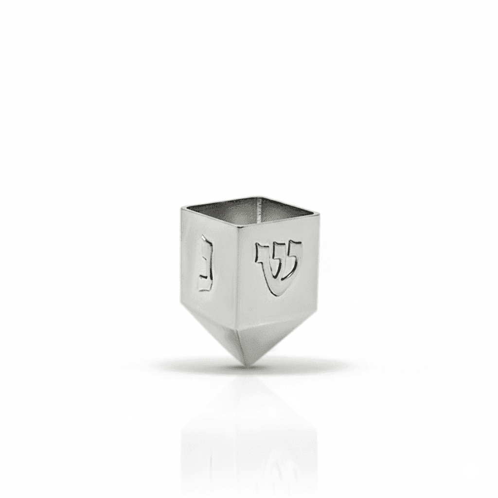 Very Large Sterling Silver Dreidel with Hidden Storage - thumbnail 2