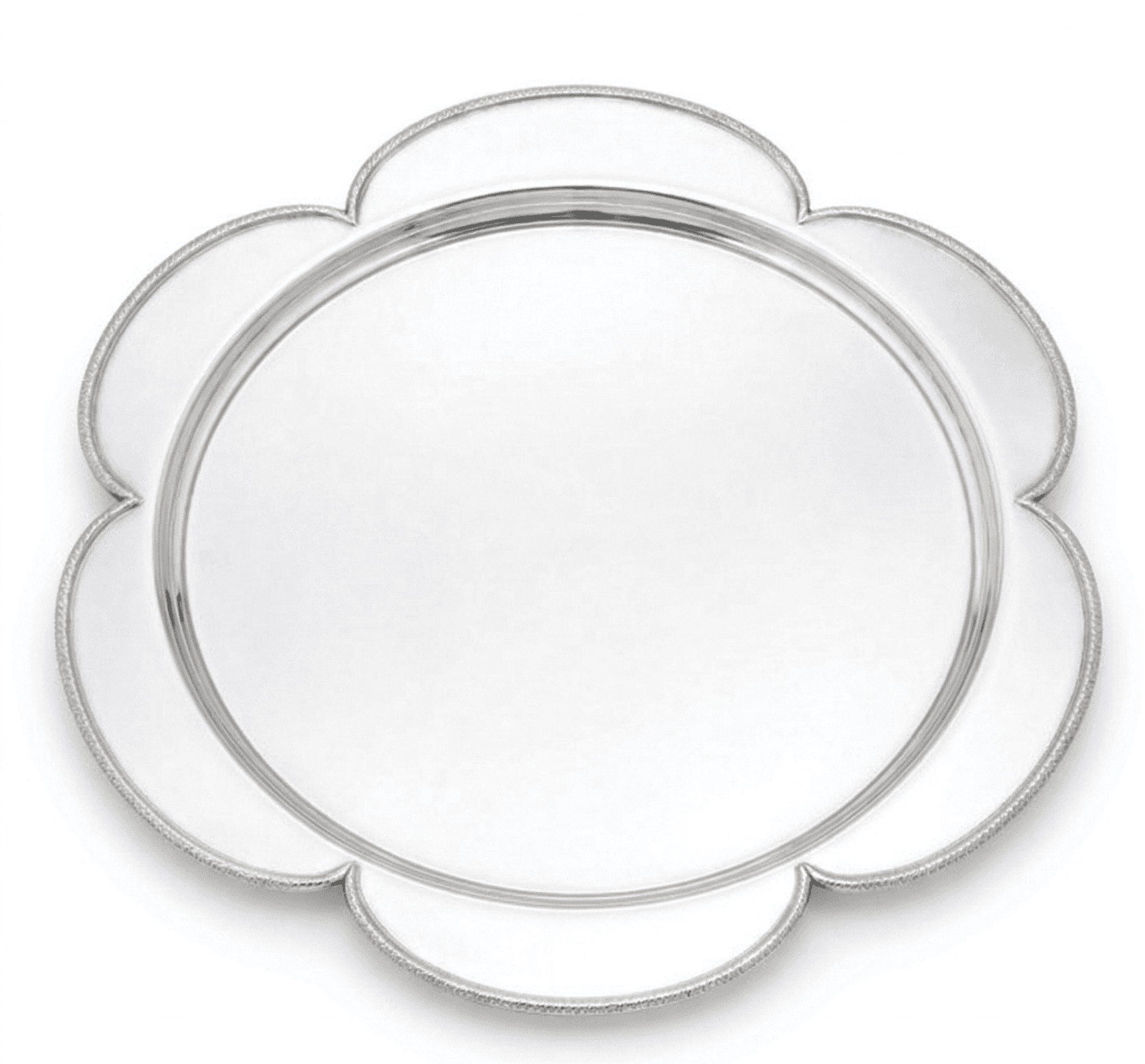 Unique Handcrafted Six Petal Sterling Silver Multi Purpose Tray