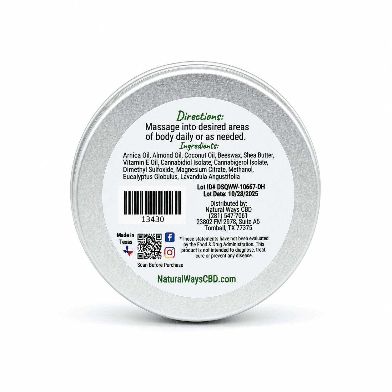 Salve – CBD:CBD 2500mg Tins - thumbnail 2