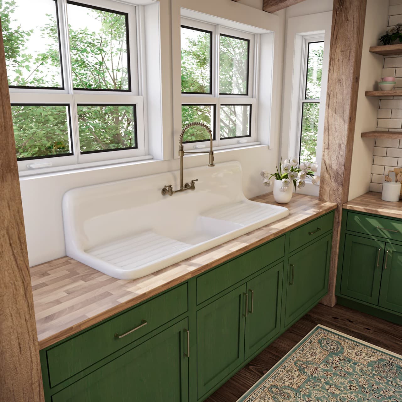 Single Bowl with Double Drainboards – Model #SBDW6020