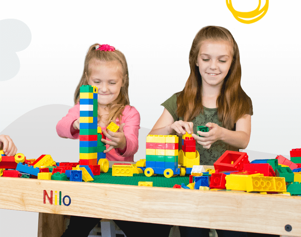 Two Green & Two Blue Nilo® Baseplates (Compatible with Lego/Duplo®) - thumbnail 5