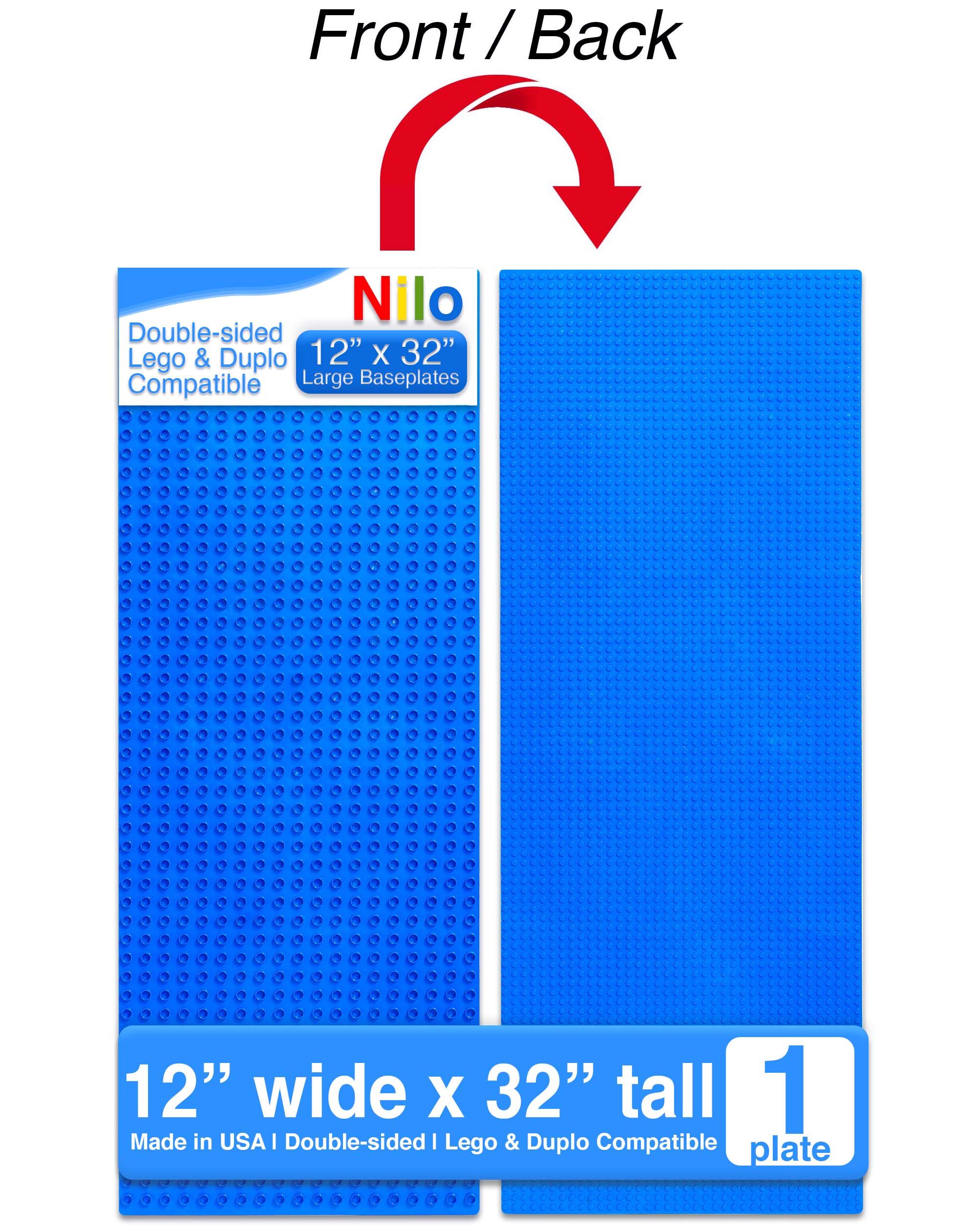 Blue Baseplate (Compatible with Lego / Duplo) - thumbnail 2
