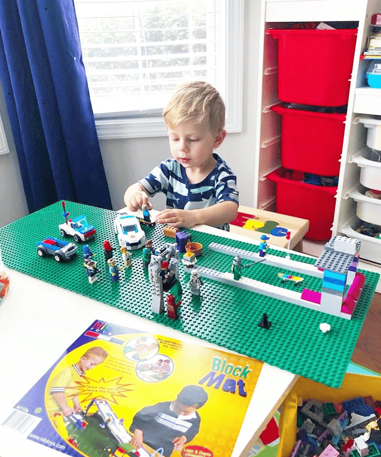 Two Green & Two Blue Nilo® Baseplates (Compatible with Lego/Duplo®) - thumbnail 7