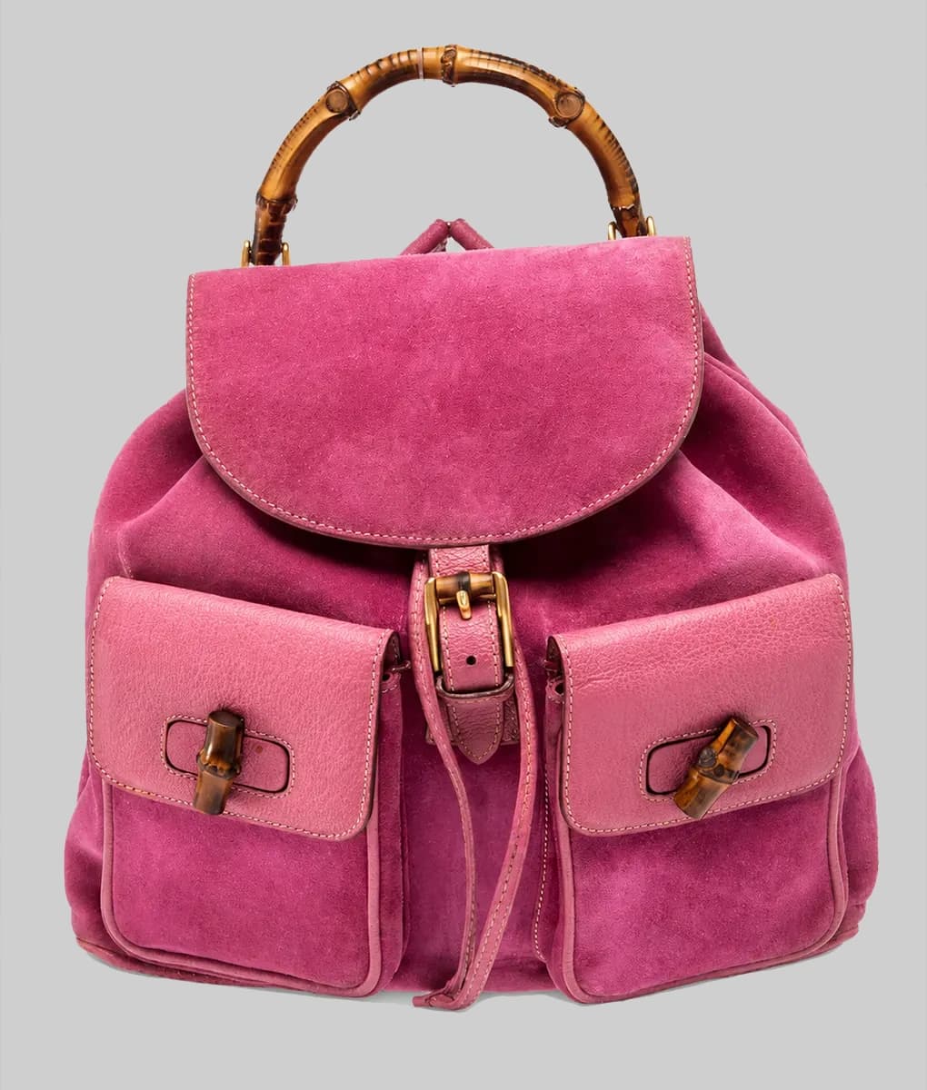 Elle Lexi Minetree Pink Suede Backpack - thumbnail 2