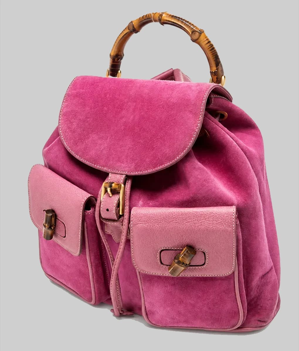 Elle Lexi Minetree Pink Suede Backpack - thumbnail 3