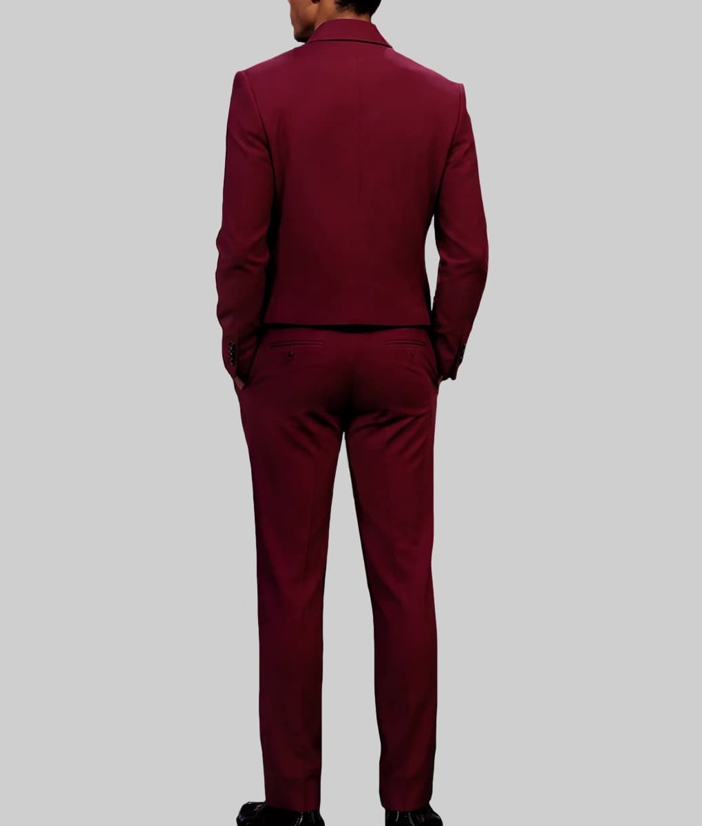 Jaafar Jackson Burgundy Suit - thumbnail 2