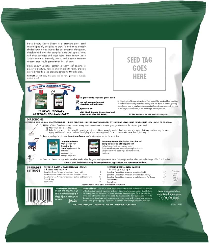Jonathan Green Black Beauty Dense Shade Grass Seed (3lb) - thumbnail 2