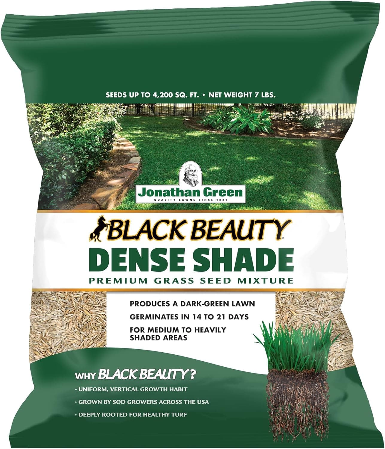 Jonathan Green Black Beauty Dense Shade Grass Seed (7lb)