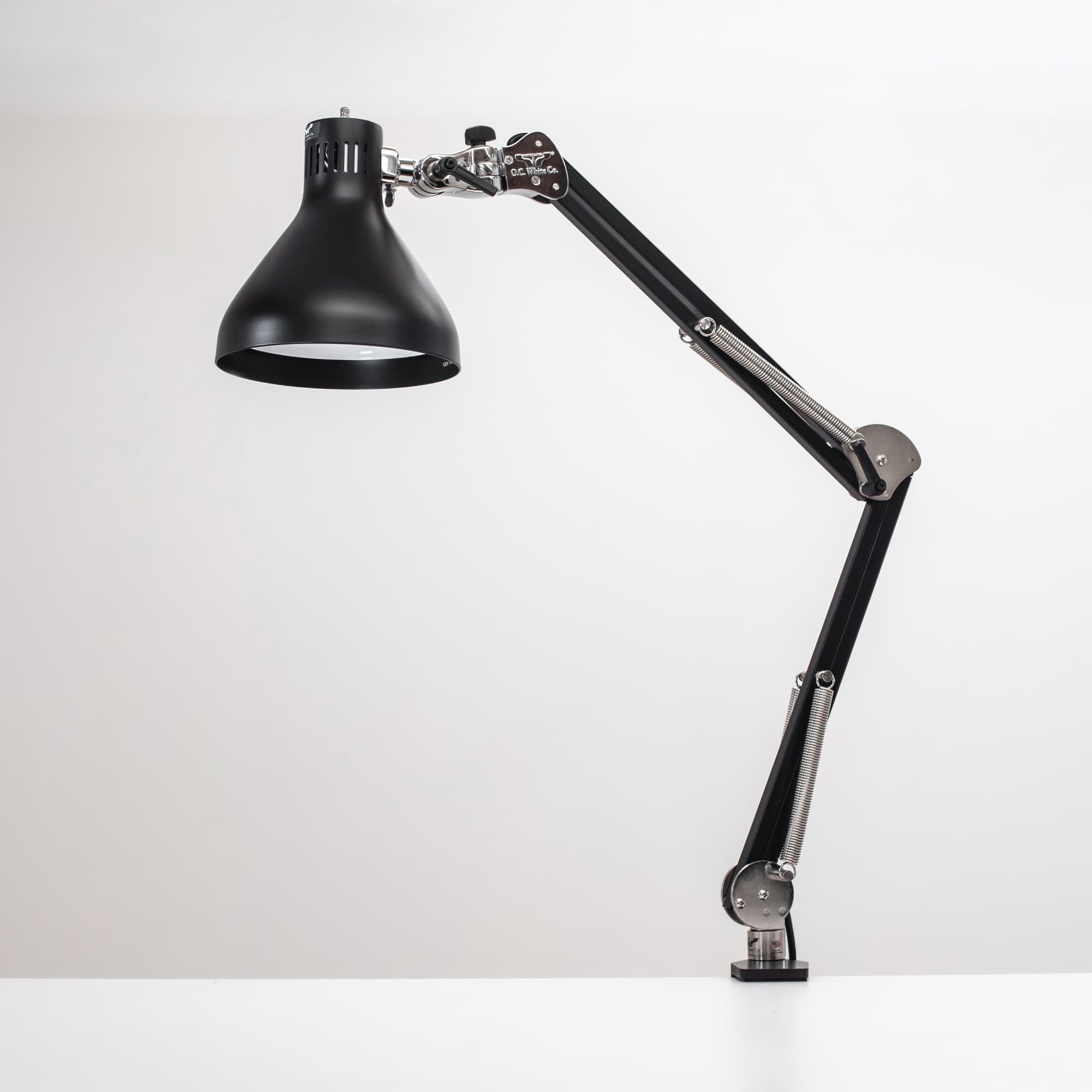 Heavy Duty (K Shade™) Task Light 43″ With LED Bulb – Table Edge Clamp – Made In America - thumbnail 2