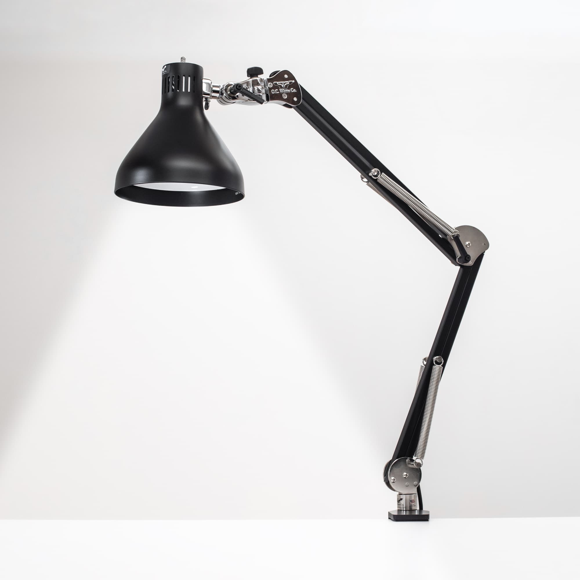 Heavy Duty (K Shade™) Task Light 43″ With LED Bulb – Table Edge Clamp – Made In America - thumbnail 3