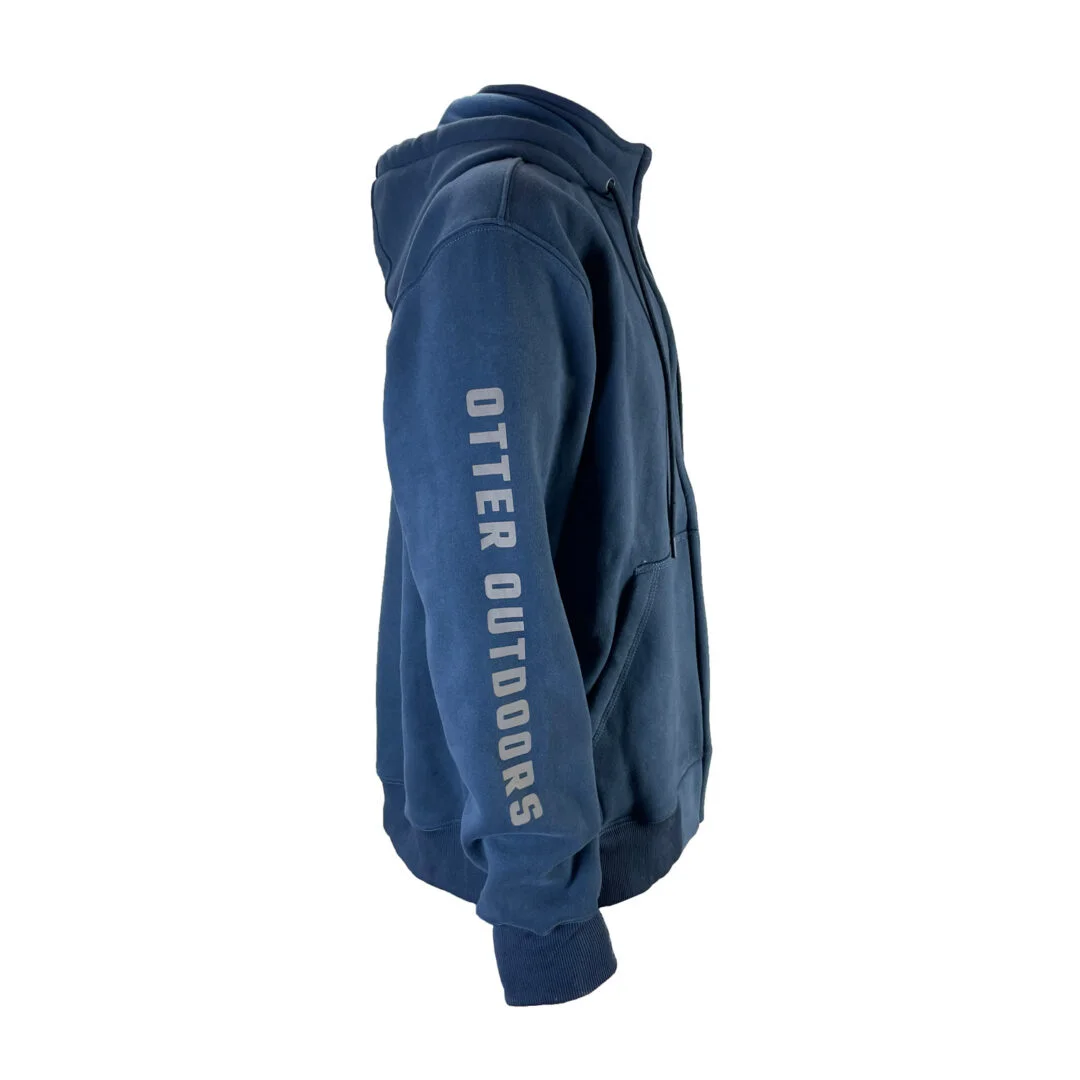 Navy Blue Full Zip Hoodie - thumbnail 3